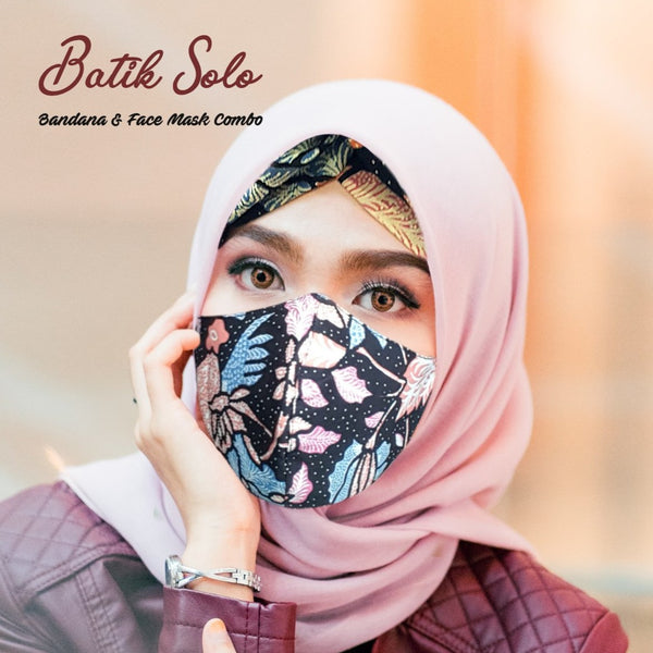 Batik Solo Mask & Bandana Combo (1 set)