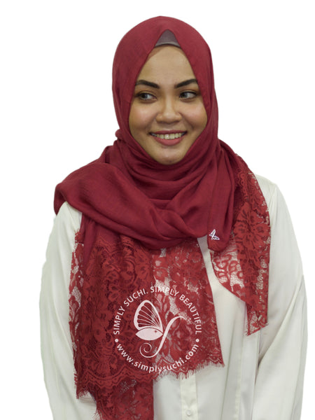 EXQUISITE MAROON LACE